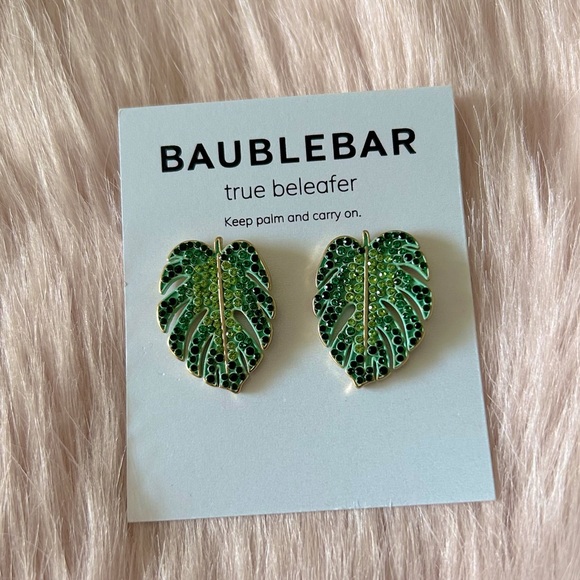 BaubleBar Jewelry - Baublebar True Beleafer Palm Leaf Statement Earrings